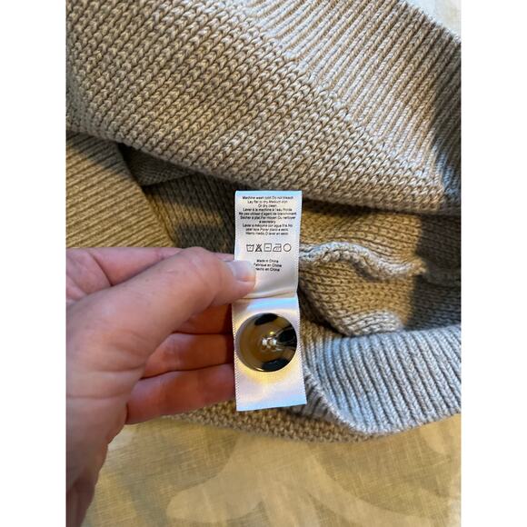 Lunya Cottonsilk™ Pocket Henley sweater oat‎ marl women’s medium - Picture 11 of 11